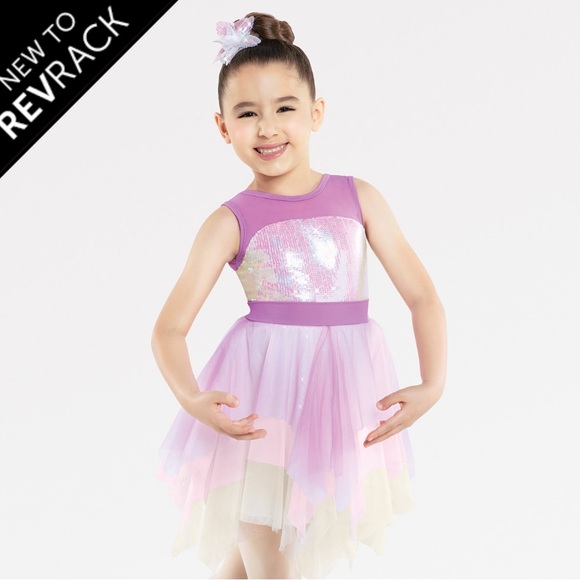 Revolution Dancewear Listen With Your Heart ballet recital costume, Med Child - Picture 1 of 8